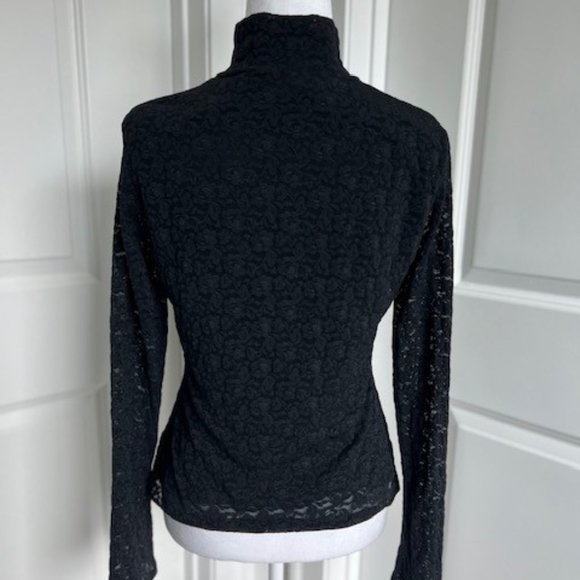TRIBECA STUDIO LACE MOCK NECK IN BLACK - SIZE SMALL - Picture 5 of 5